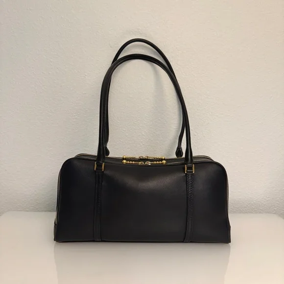 Tory Burch Small Marshmallow Satchel Black - Picture 2 of 10